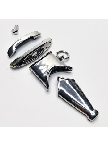 Комплект кинджала "СС" гладкі з ножнами, біла бронза