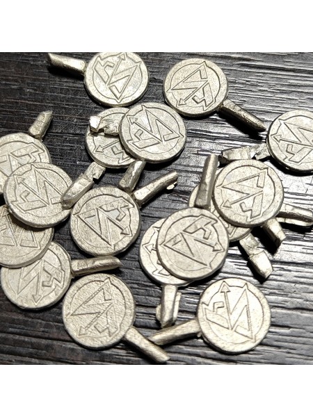 Накладка "монетка" №2, біла бронза