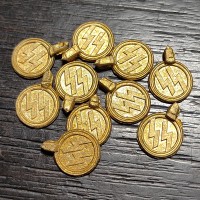 Накладка "монетка" №1, латунь