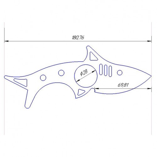 Клинок "Акула" великий, N690