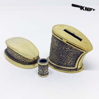 Ножевая пара №107-1 + бусина, латунь