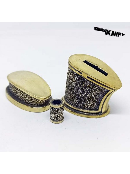 Ножевая пара №107-1 + бусина, латунь