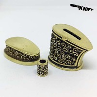 Ножевая пара №107 + бусина, латунь