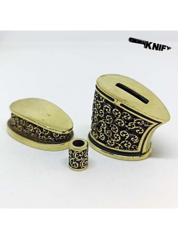 Ножевая пара №107 + бусина, латунь