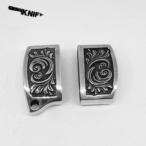 Ножевая пара №108 "Завитки", белая бронза