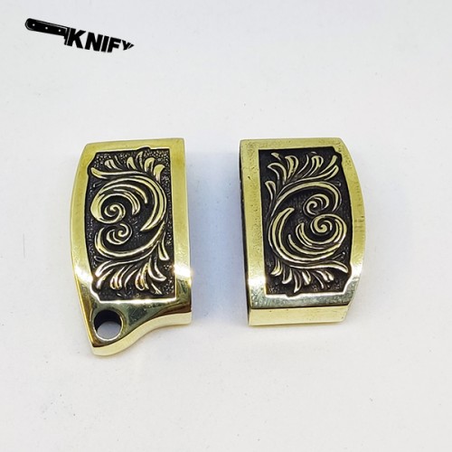 Ножевая пара №108 "Завитки", латунь