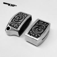 Ножевая пара №108 "Завитки", белая бронза