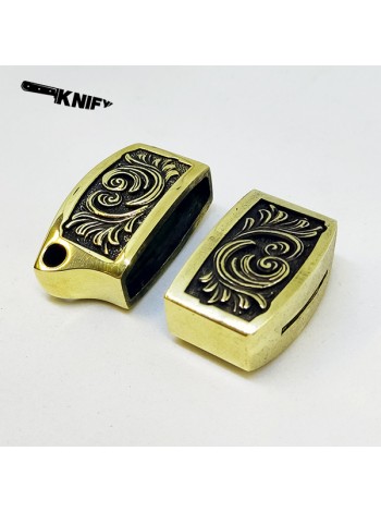 Ножевая пара №108 "Завитки", латунь