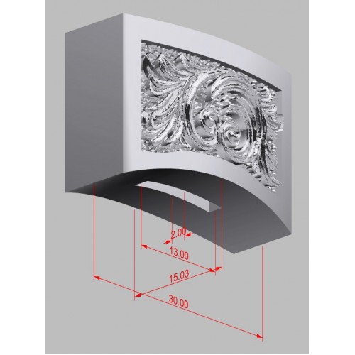 Ножевая пара №108 "Завитки" + ножны + бусина, белая бронза