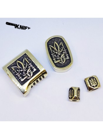 Ножова пара "Патріот" + намист., №1  (Г-56+Т-12-2), латунь