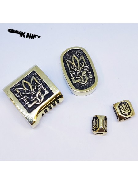 Ножова пара "Патріот" + намист., №1  (Г-56+Т-12-2), латунь