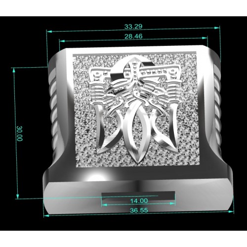 Ножова пара "Патріот", №6, біла бронза