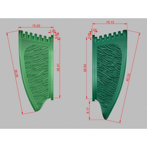 Ножова пара №115 "Шерсть", біла бронза