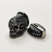 Ножова пара "Череп-2" №118, біла бронза