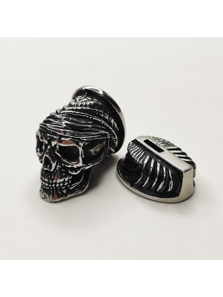 Ножова пара "Череп-2" №118, біла бронза