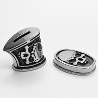 Ножова пара "Череп-3" №119, біла бронза