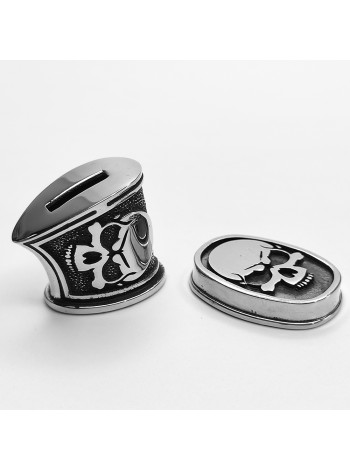 Ножова пара "Череп-3" №119, біла бронза