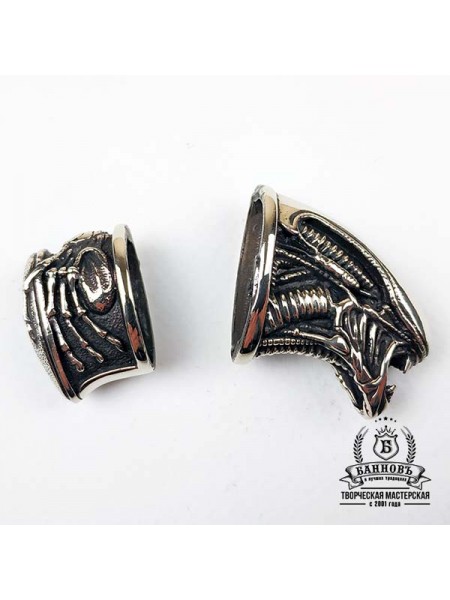 Ножевая пара №12 "Чужой", белая бронза