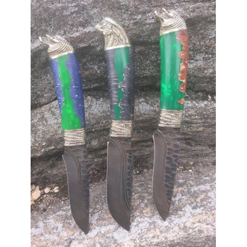 Ножевая пара №17 "Хищник", белая бронза