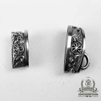 Ножевая пара №1 "Солнцеворот" без упора, белая бронза