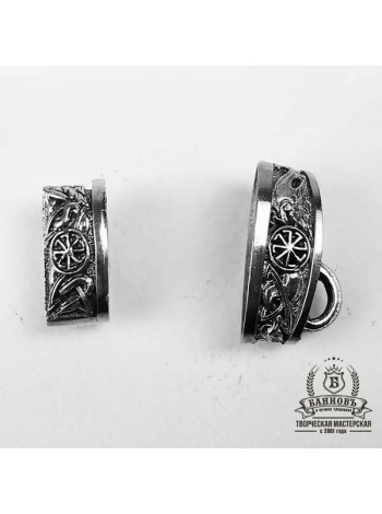 Ножевая пара №1 "Солнцеворот" без упора, белая бронза