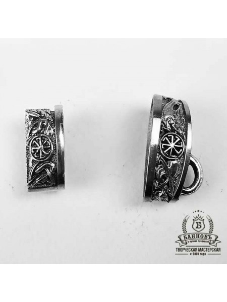 Ножевая пара №1 "Солнцеворот" без упора, белая бронза