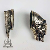 Ножевая пара №20-1 "Медведь" + "Шерсть", латунь