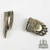 Ножевая пара №20-2 "Лапа" + "Шерсть", латунь