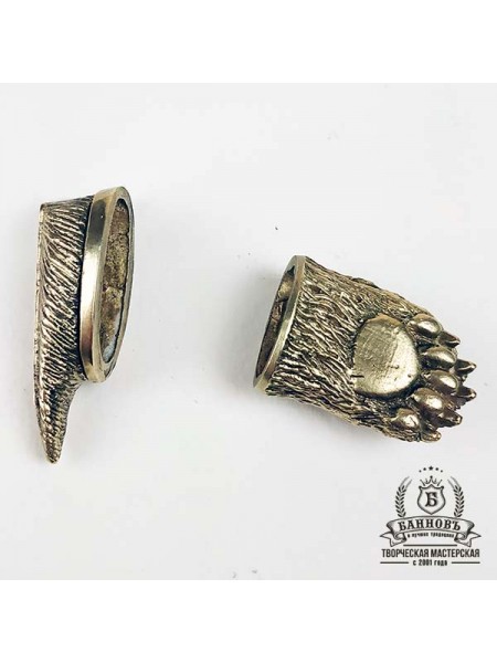 Ножевая пара №20-2 "Лапа" + "Шерсть", латунь