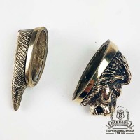 Ножевая пара №20-3 "Лев" + "Шерсть", латунь