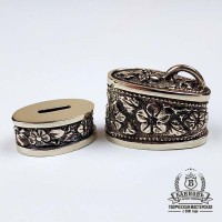 Ножевая пара №23 "Цветы", латунь