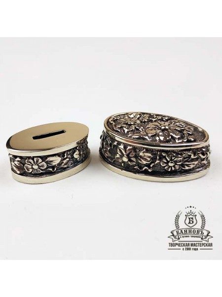 Ножевая пара №24 "Цветочная", латунь