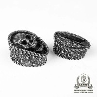 Ножевая пара №31 "Череп" с точками", нейзильбер