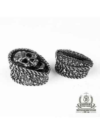 Ножевая пара №31 "Череп" с точками", нейзильбер