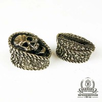 Ножевая пара №31 "Череп" с точками", бронза