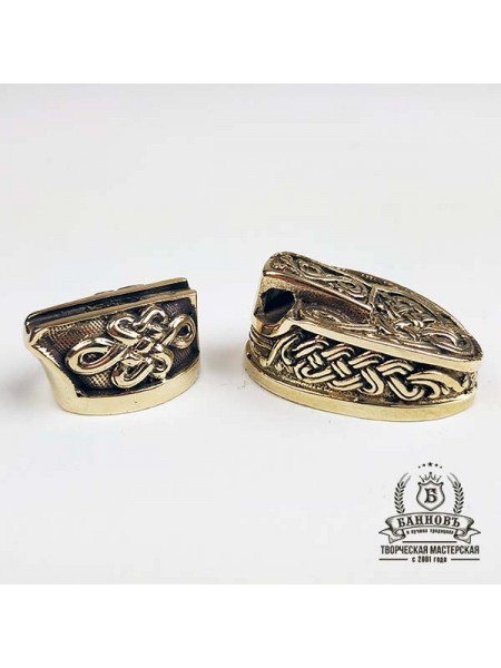 Ножевая пара №36 "Коса" мини + "Утюжок", бронза