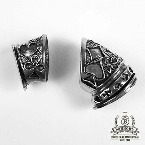 Ножевая пара №37 "Карты" малая гарда, нейзильбер