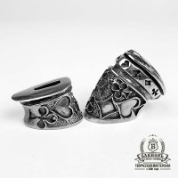 Ножевая пара №37 "Карты" малая гарда, нейзильбер