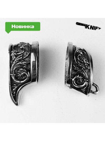 Ножевая пара №42 "Завитки", белая бронза