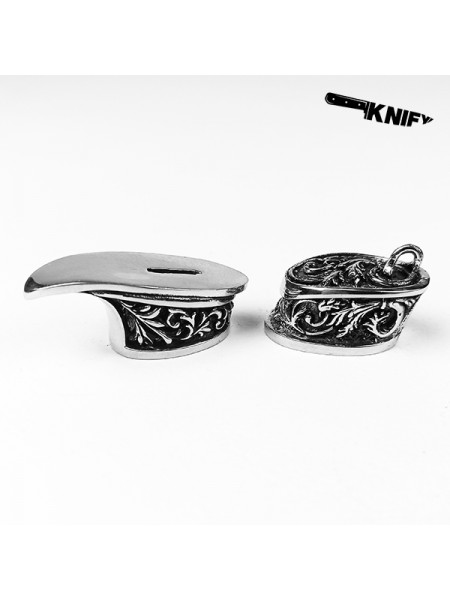 Ножевая пара №43 "Завитки" с упором, нейзильбер