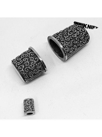 Ножевая пара №53 COSMO + бусина, белая бронза