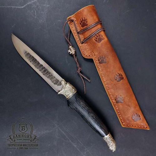 Ножевая пара №5 "Медведь с лапой", бронза