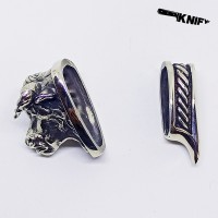 Ножевая пара №67-39 "Бык", белая бронза