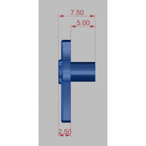 Ножевая пара №72 "Крест" + бусина + накладка, белая бронза