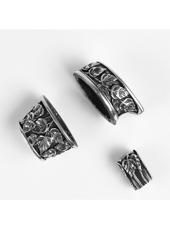 Ножевая пара №78 "Березки" + бусина, белая бронза