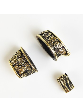 Ножевая пара №78 "Березки" + бусина, латунь