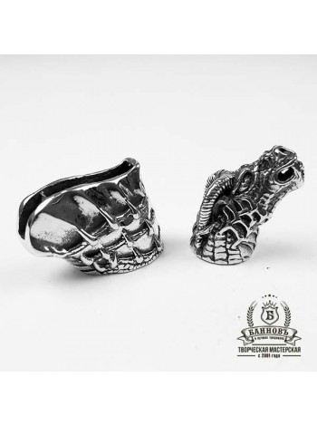 Ножевая пара №7 "Дракончик" белая бронза