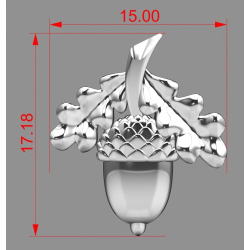 Накладка "Дубочки", біла бронза