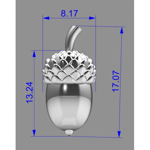 Накладка "Жолуд", біла бронза