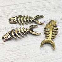 Накладка "Рибка" для ножа та  для піхв, латунь